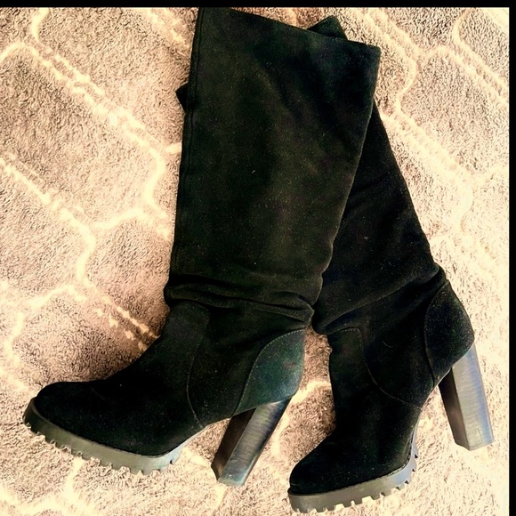 Aldo Shoes - Aldo  Knee length black velvet hooker Boots